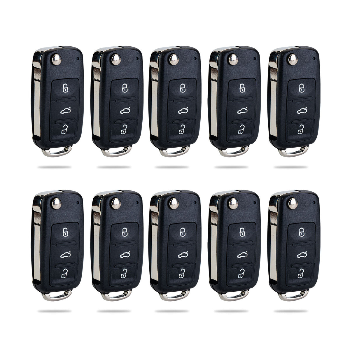Lots of 10 Remote Car Key Fob Replacement for VW NBG010180T fits 2012 2013 2014 2015 2016 Golf Jetta Passat Beetle