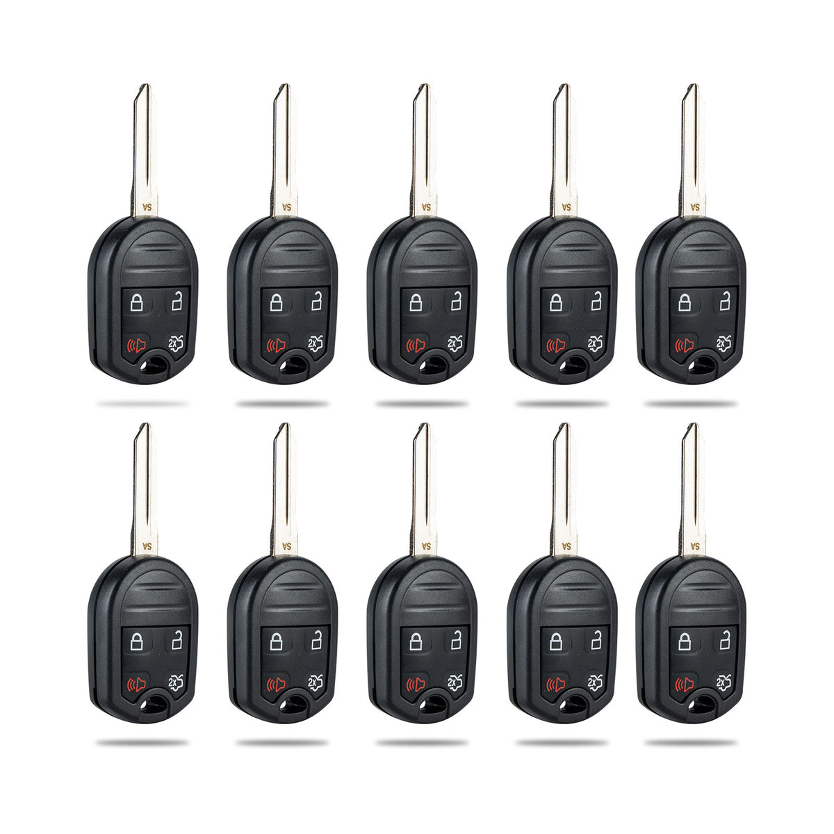 Lots of 10 Extra-Partss Remote Car Key Fob Replacement for Ford CWTWB1U793 fits Mustang Escape 2005 2006 2007 2008 2009 2010 2011 2012
