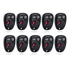 Lots of 10 Car Remote Fob Replacement for KOBLEAR1XT 15042968 fits 2001 2002 Chevy Tahoe 3 Button