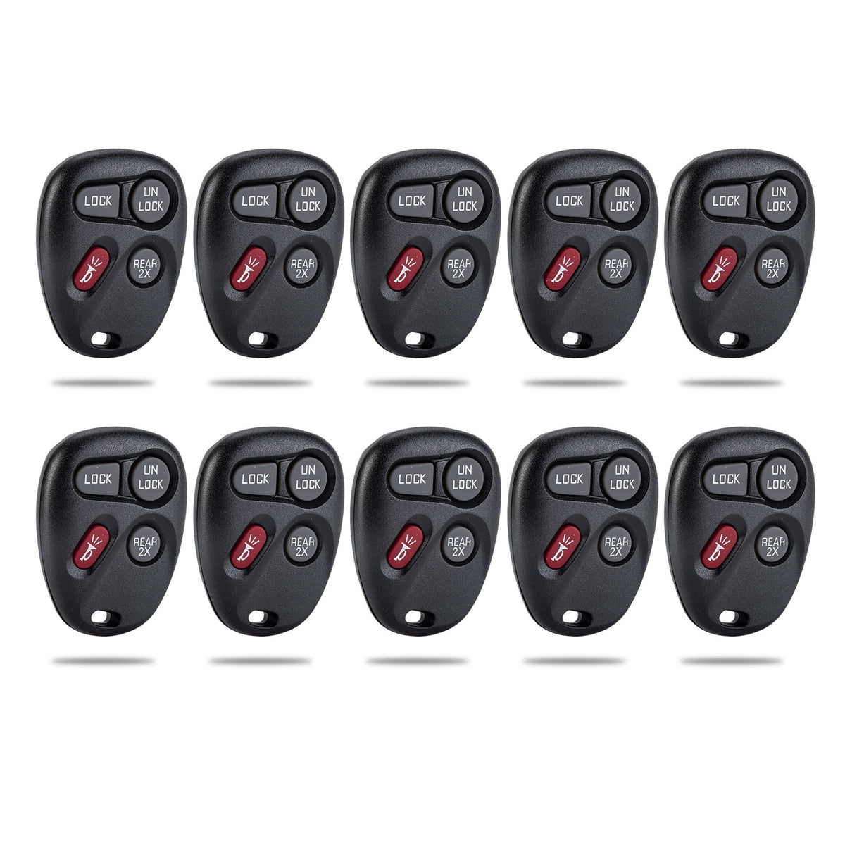 Lots of 10 Extra-Partss Car Remote Fob Replacement for Chevy KOBUT1BT 15732805 fits 1998 1999 2000 2001 Blazer 4 Button