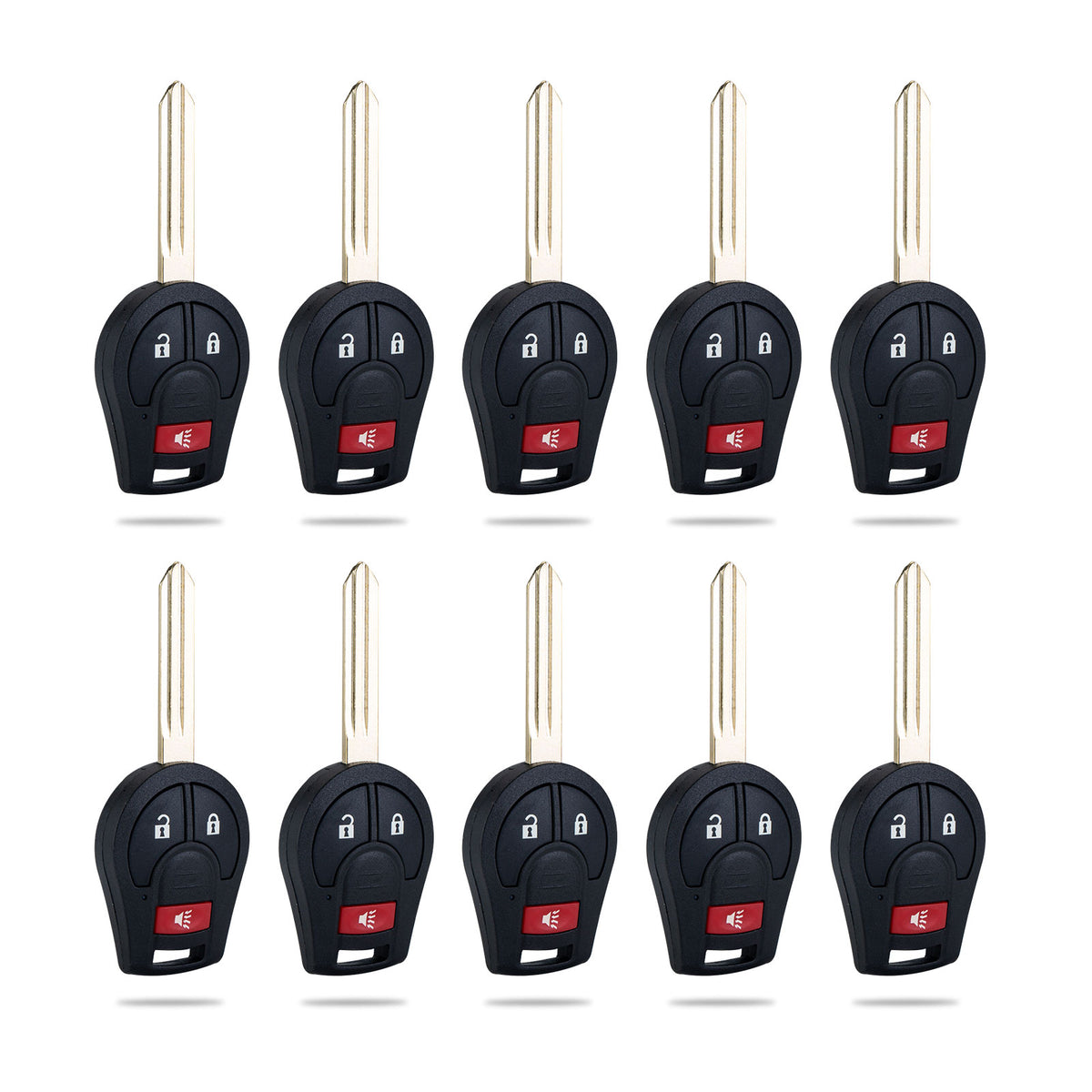 Lots of 10 Remote Car Key Fob Replacement for Nissan CWTWB1U751 fits 2009 2010 2011 2012 2013 2014 Cube