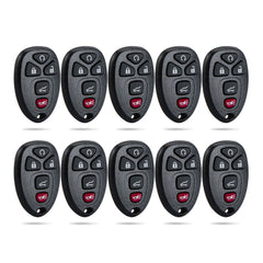 Lots of 10 Car Key Fob Replacement for Selected GM Chevy Keyless Entry 5 Button Remote OUC60270 22936101