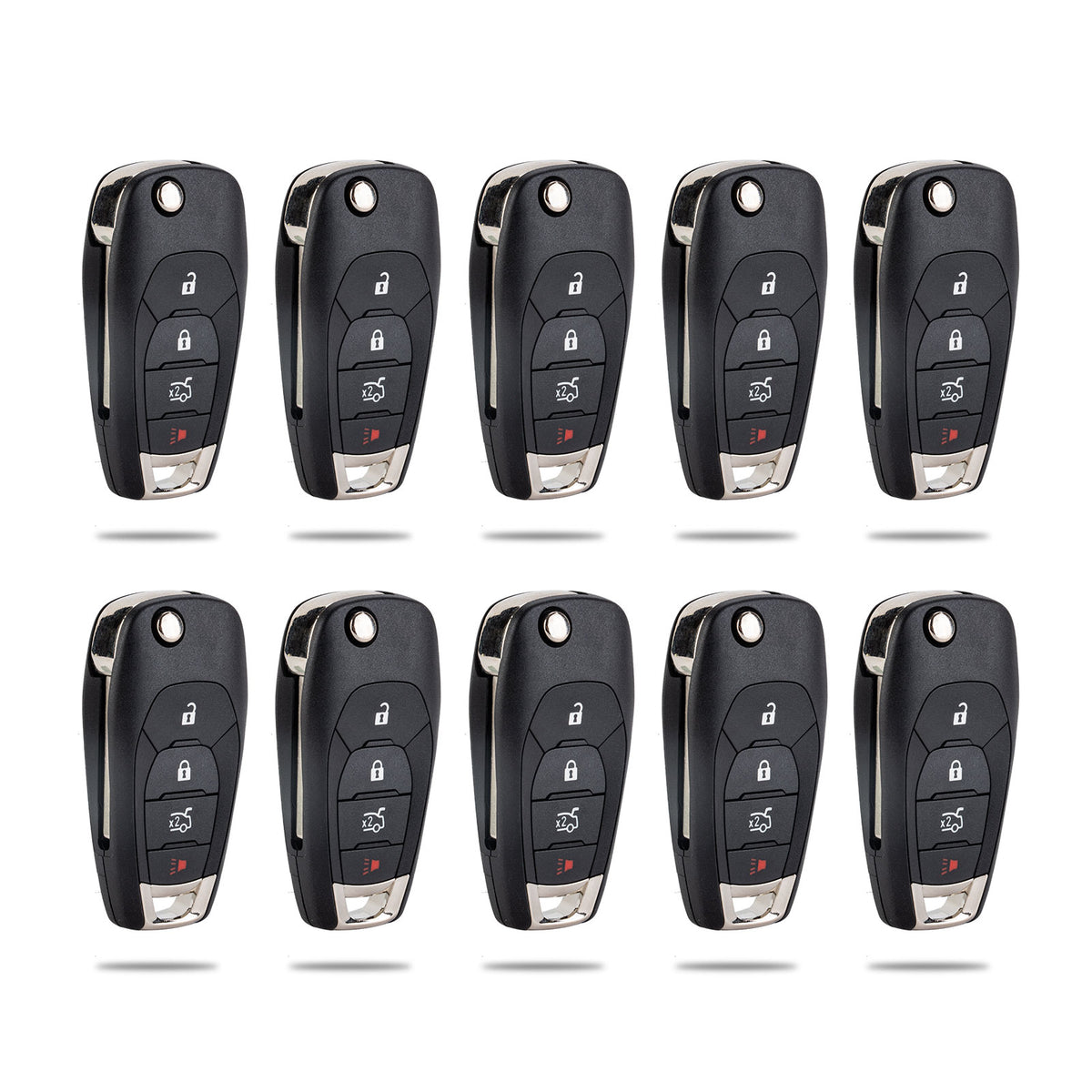 Lots of 10 Extra-Partss Keyless Remote Car Key Fob Replacement for Chevy LXP-T004 433Mhz fits 2016 2017 2018 2019 Cruze XL8 Systems Only