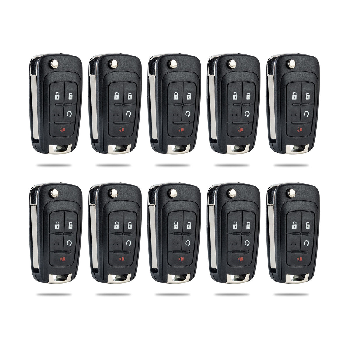 Lots of 10 Extra-Partss Remote Car Key Fob Replacement for Chevy OHT01060512 4-btn fits 2012 2013 2014 2015 2016 2017 Sonic