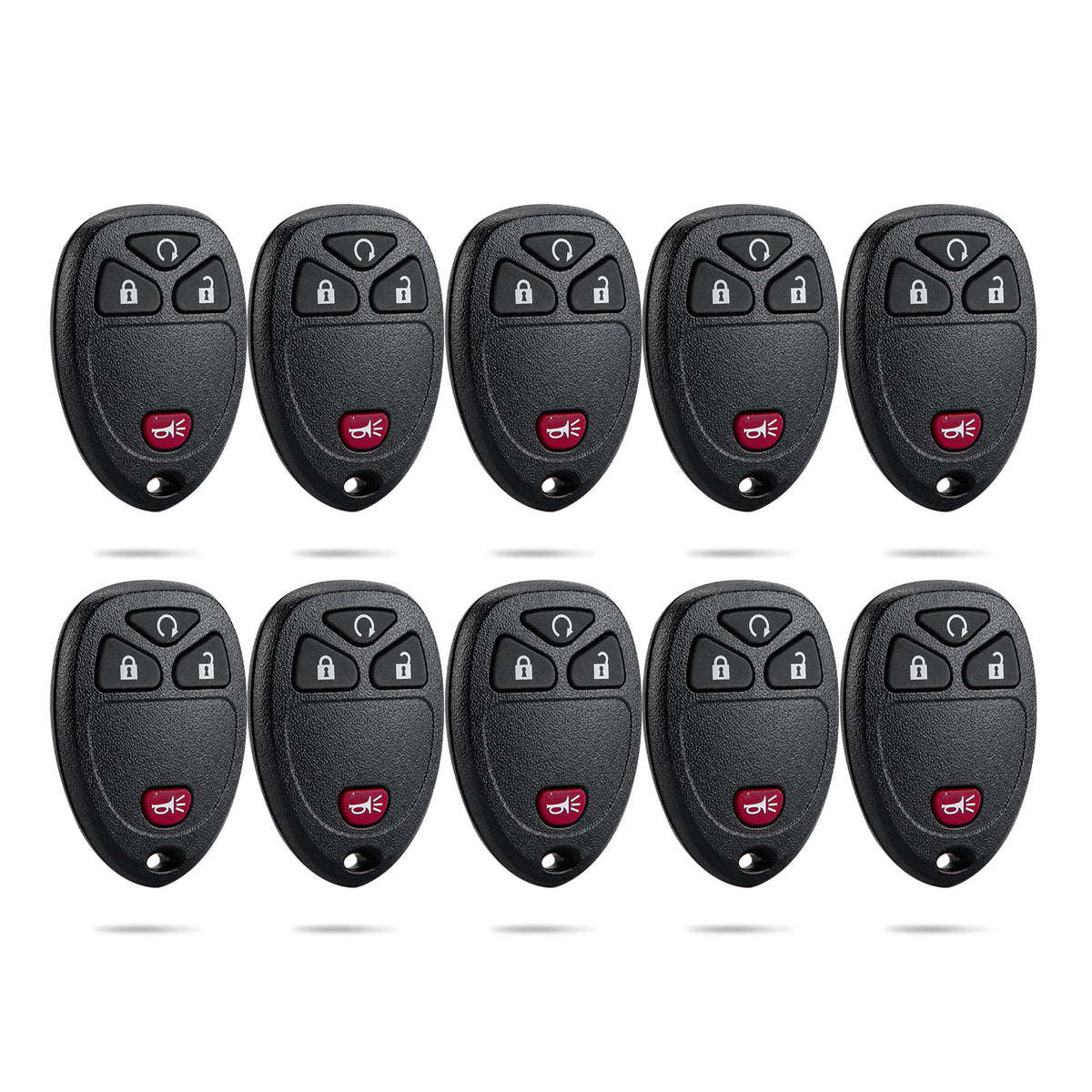 Lots of 10 Car Remote Fob Replacement for OUC60270 15913421 fits 2007 2008 2009 2010 2011 2012 2013 Chevy Silverado 4 Button