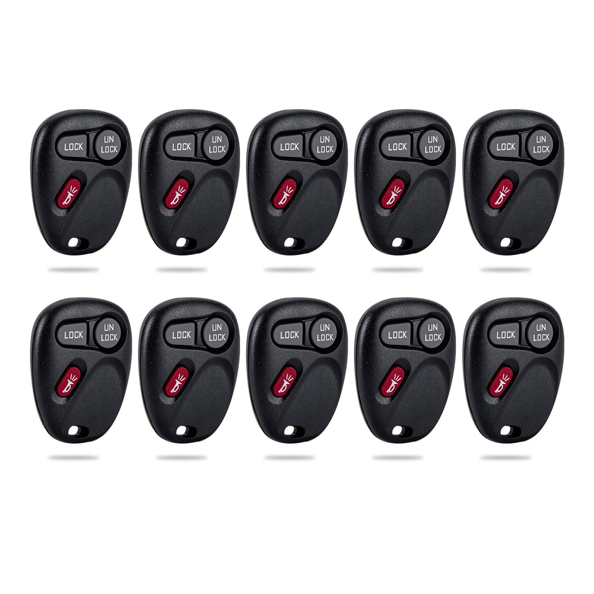 Lots of 10 Car Remote Fob Replacement for KOBUT1BT 15732803 fits 2000 2001 Chevy Tahoe 3 Button