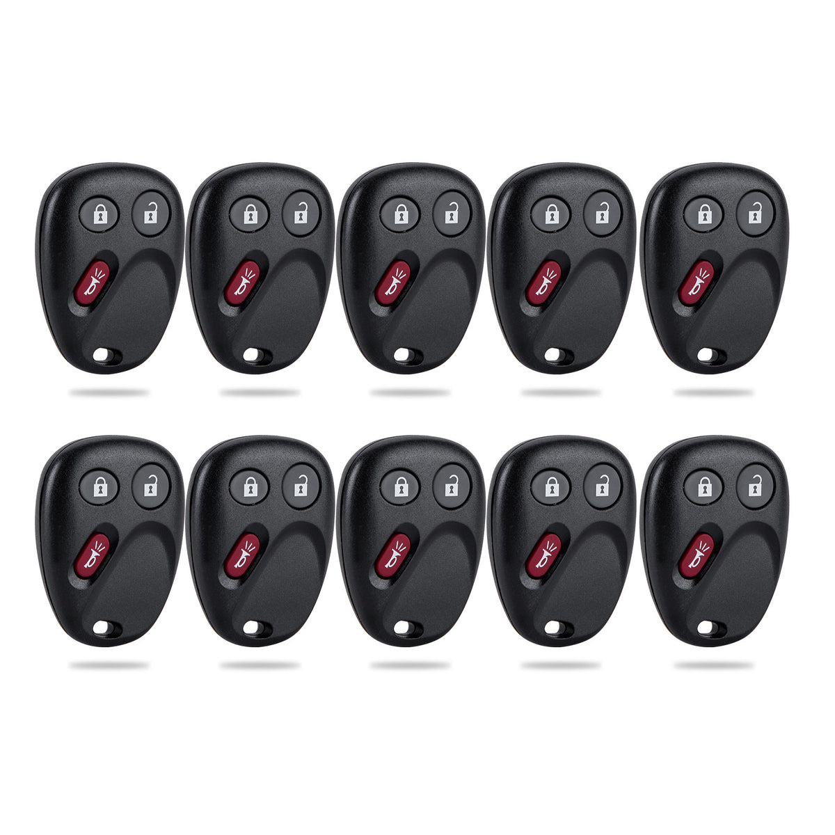 Lots of 10 Car Remote Fob Replacement for LHJ011 fits 2003 2004 2005 2006 Chevy Suburban 1500 2500 3 Button