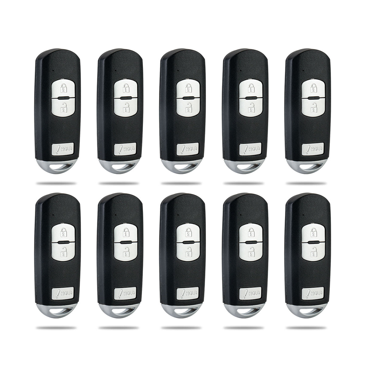 Lots of 10 Extra-Partss Remote Car Key Fob Replacement for Mazda WAZSKE13D01 fits 2017 2018 CX-3 2013 2014 2015 2016 CX-5