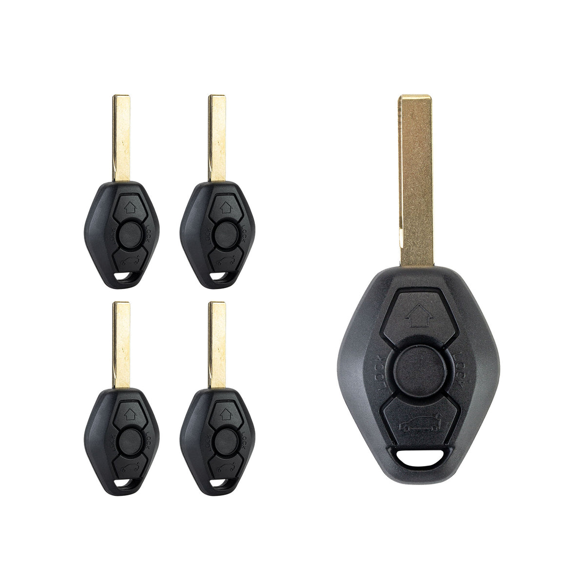 Lots of 5 Extra-Partss Remote Car Key Fob Replacement for BMW LX8 FZV fits 2001 2002 2003 525i 530i 540i HU92