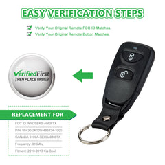 Extra-Partss Remote Car Key Fob Replacement for Kia NYOSEKS-AM08TX fits 2010 2011 2012 2013 Soul