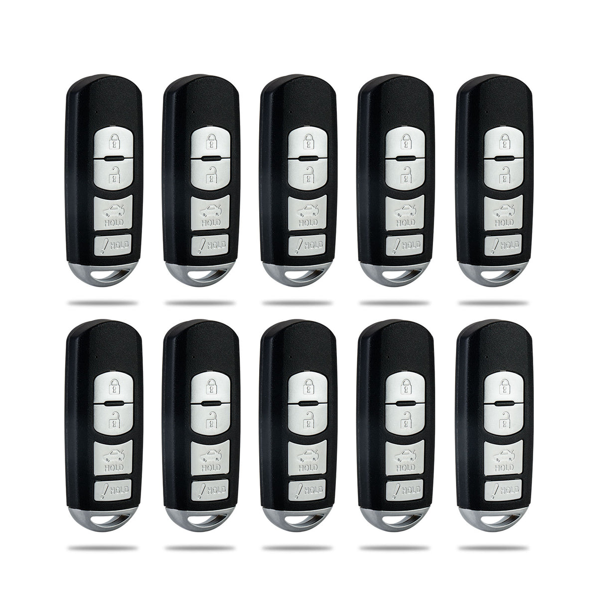 Lots of 10 Extra-Partss Remote Car Key Fob Replacement for WAZSKE13D01 fits 2014 2015 2016 2017 2018 Mazda 3 6