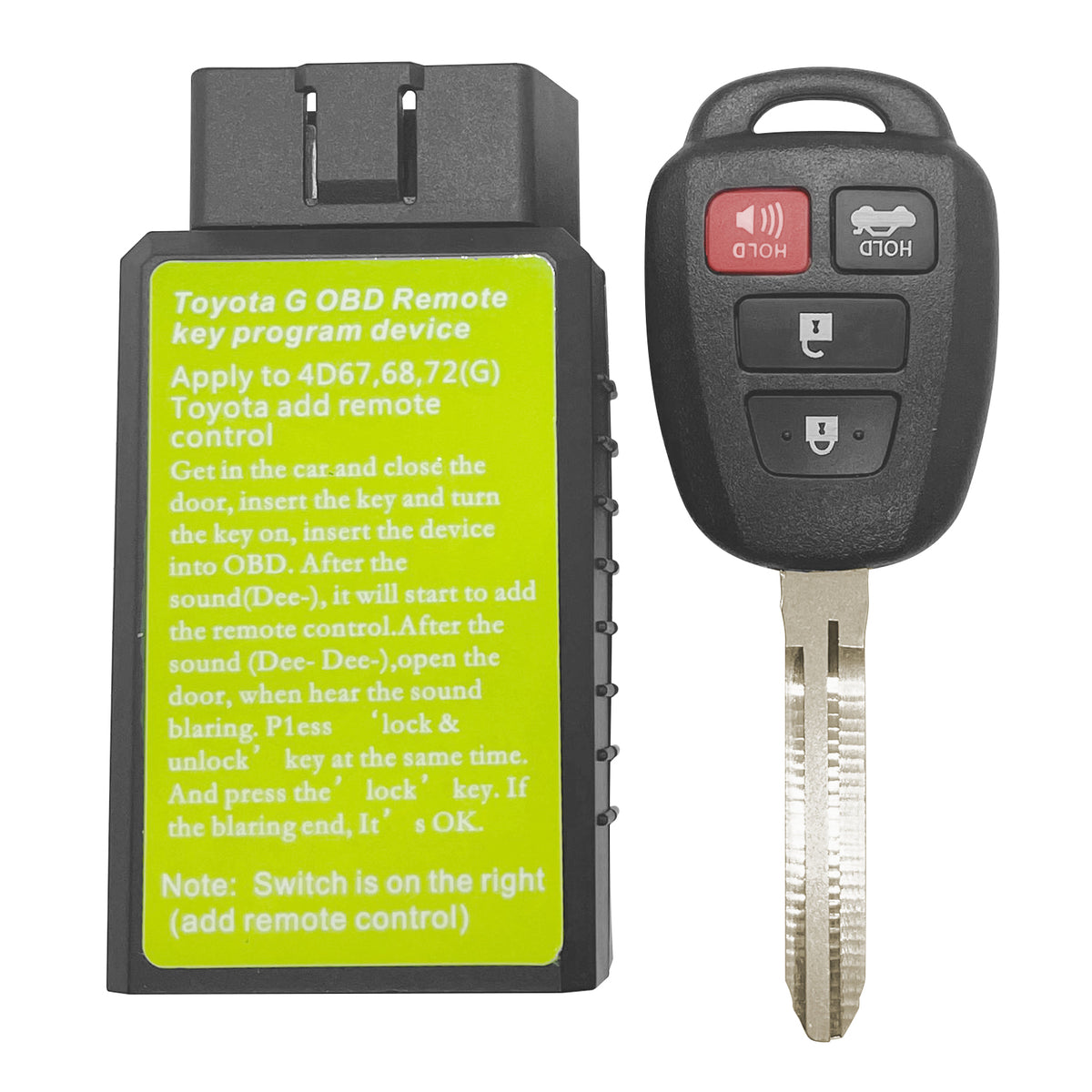 Extra-Partss Car Key Fob DIY OBD Programmer tool for 2014 2015 2016 2017 Toyota Camry Remote HYQ12BEL H Chip
