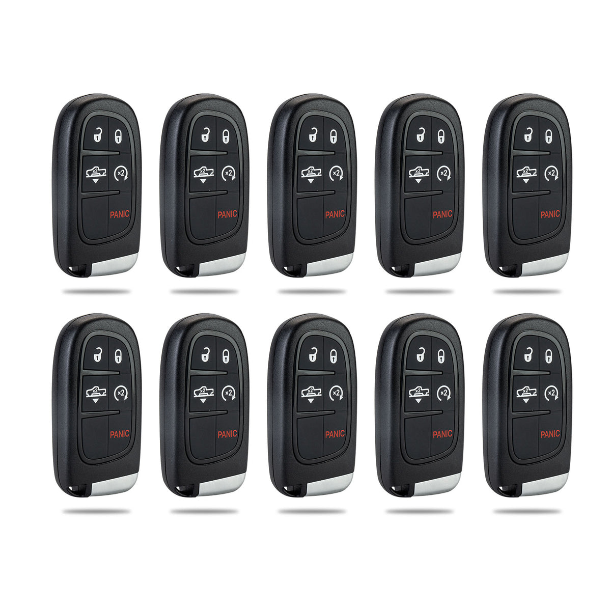 Lots of 10 Extra-Partss Remote Car Key Fob Replacement for Dodge GQ4-54T fits 2013 2014 2015 2016 2017 2018 2019 Ram 1500 2500 3500 5Btn