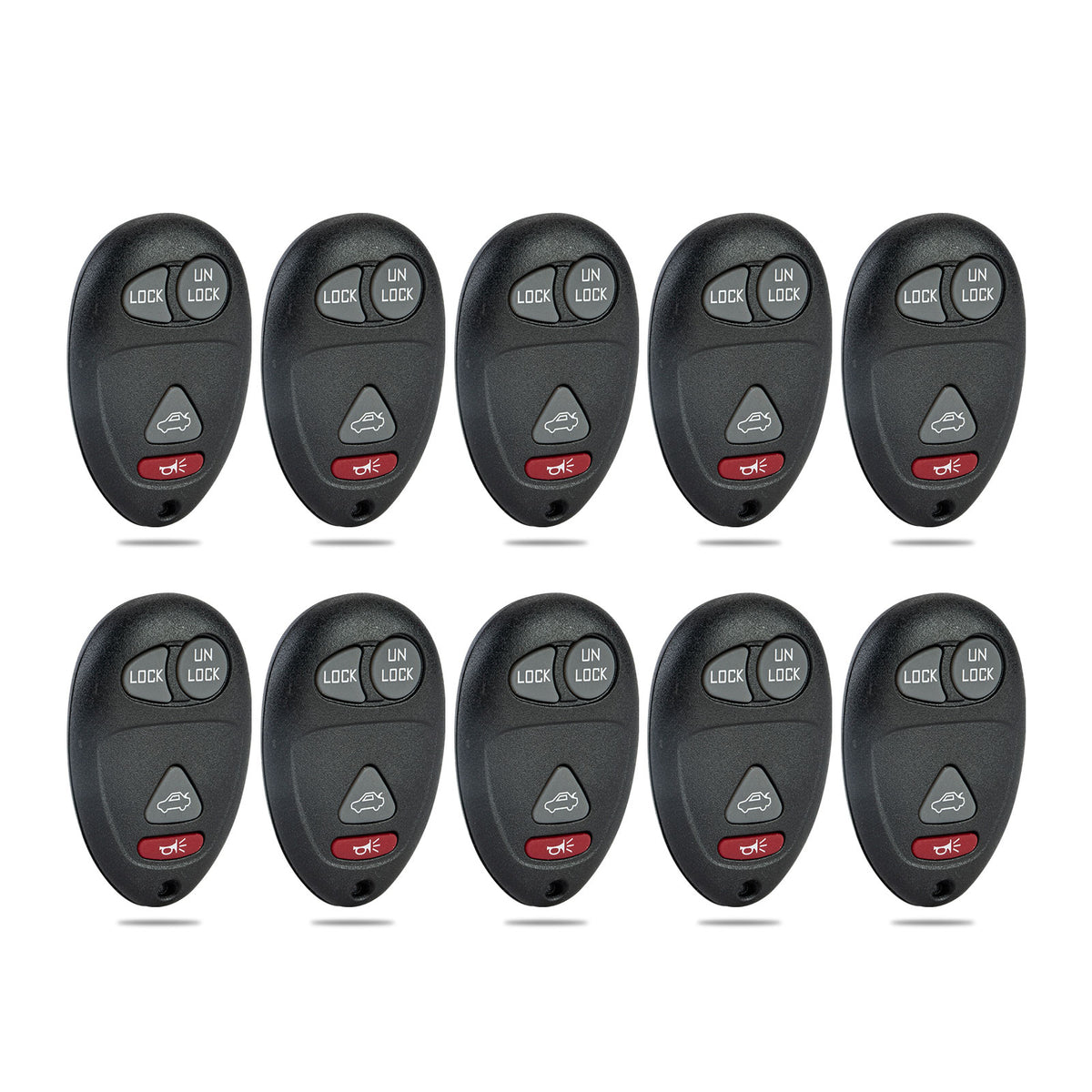 Lots of 10 Extra-Partss Remote Car Key Fob Replacement for Buick L2C0007T fits 2001 2002 2003 2004 Century Regal