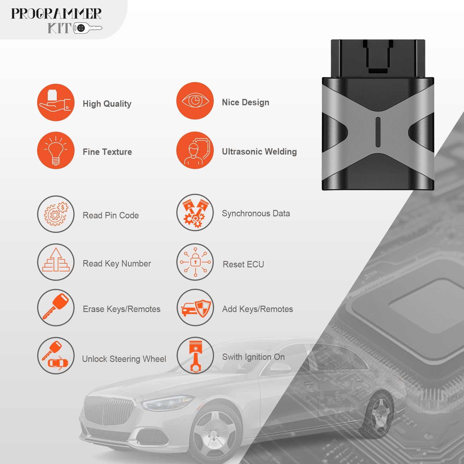 Extra-Partss OBD DIY Programmer and Remote Replacement for Ford OUCD6000022 164-R8007 fits Focus 2012 2013 2014 2015 2016