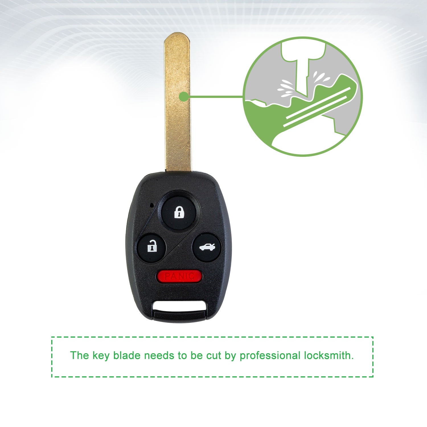 Lots of 5 Extra-Partss Remote Car Key Fob Replacement for Honda N5F-S0084A fits 2006 2007 2008 2009 2010 2011 Civic EX SI