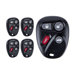 Lots of 5 Car Remote Fob Replacement for KOBLEAR1XT 25695954 fits 2001 2002 2003 2004 2005 Chevy Impala 4 Button