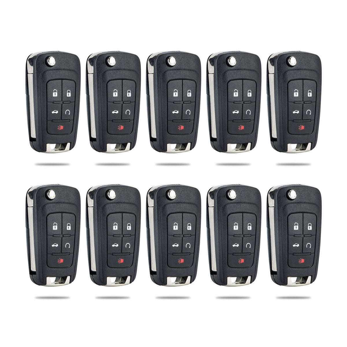 Lots of 10 Extra-Partss Remote Car Key Fob Replacement for Chevy OHT01060512 5-btn fits 2014 2015 2016 2017 2018 2019 Camaro Equinox Impala