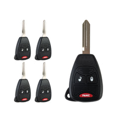 Lots of 5 Remote Car Key Fob Replacement for Dodge OHT692427AA M3N5WY72XX fits 2004 2005 2006 2007 2008 Durango