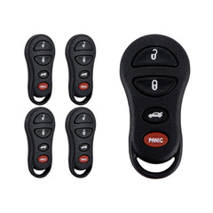 Lots of 5 Car Remote Fob Replacement for GQ43VT17T 04602260 fits 2001 2002 2003 2004 Chrysler 300