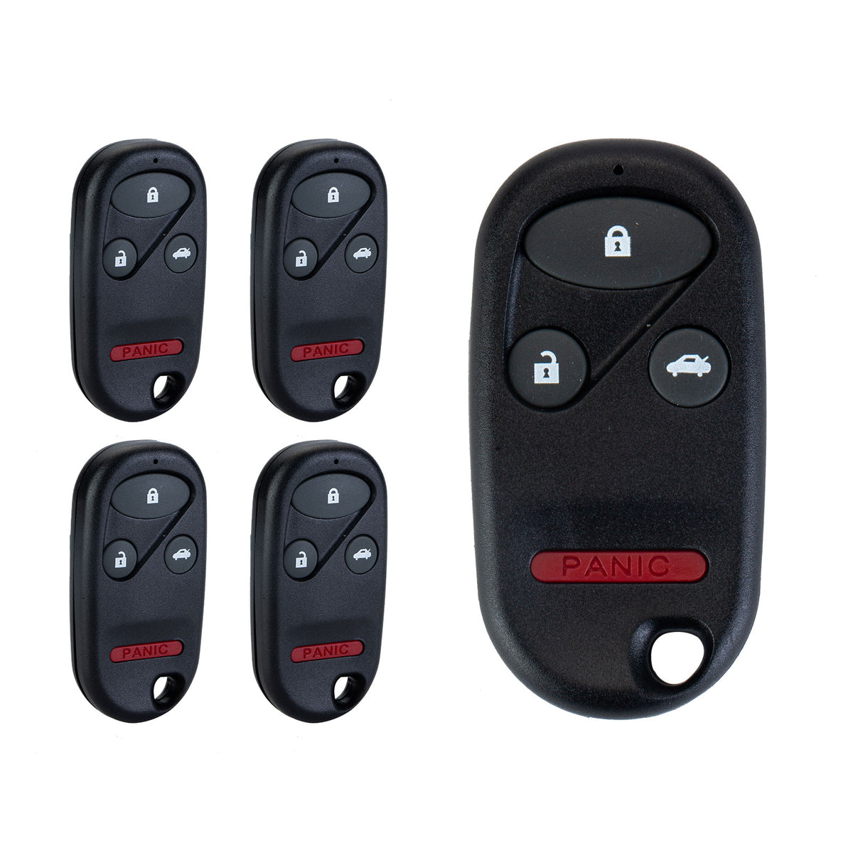Lots of 5 Remote Car Key Fob Replacement for Honda KOBUTAH2T fits 1998 1999 2000 2001 2002 CR-V 4 Button