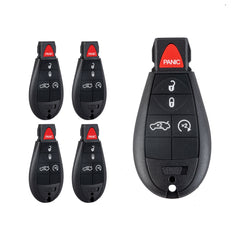 Lots of 5 Extra-Partss Remote Car Key Fob Replacement for Dodge IYZ-C01C or M3N5WY783X fits 2008 2009 2010 2011 2012 2013 Durango 5 Button