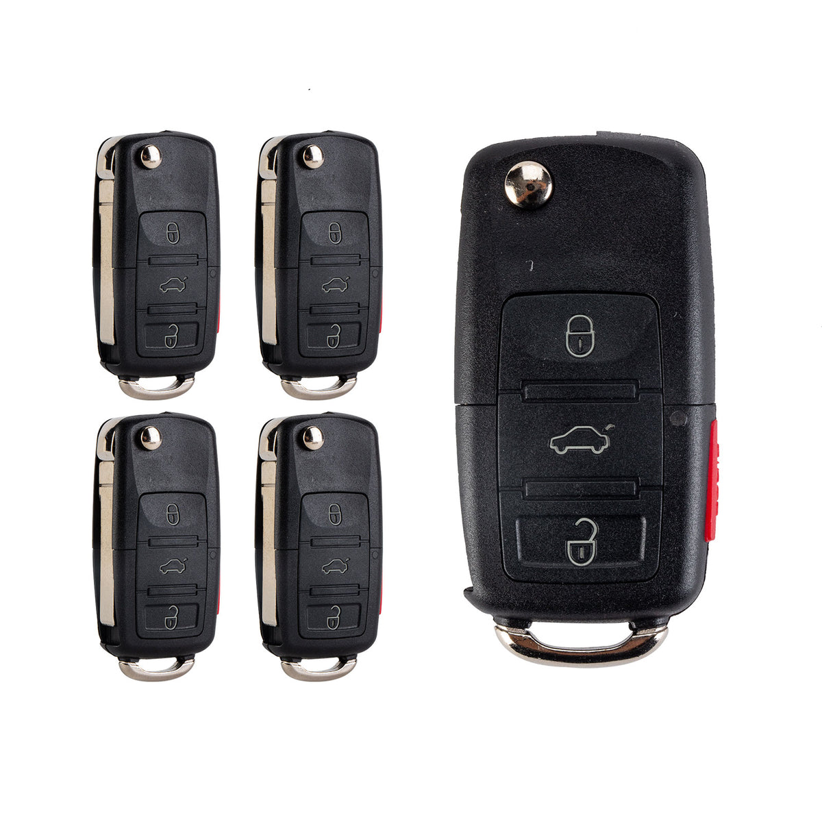 Lots of 5 Extra-Partss Smart Remote Car Key Fob Replacement for Audi NBG009272T 8P0837220E fits 2007 2008 2009 2010 A3 TT
