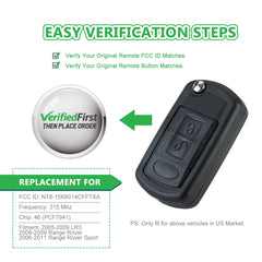 Lots of 10 Extra-Partss Remote Car Key Fob Replacement for Land Rover NT8-15K6014CFFTXA fits 2005 2006 2007 2008 2009 LR3