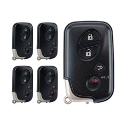 Lots of 5 Smart Car Key Fob Replacement for Lexus RX350 RX450H GX460 CT200H fits 2010 2011 2012 2013 2014 2015 Proximity 4 Button Remote HYQ14ACX 271451-5290