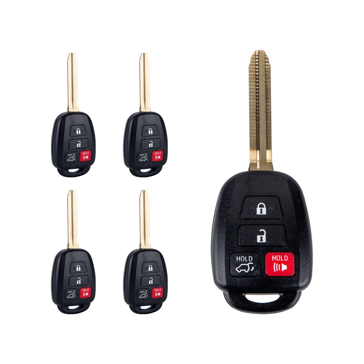 Lots of 5 Remote Car Key Fob Replacement for Toyota GQ4-52T fits 2014 2015 2016 2017 2018 2019 Highlander H Chip