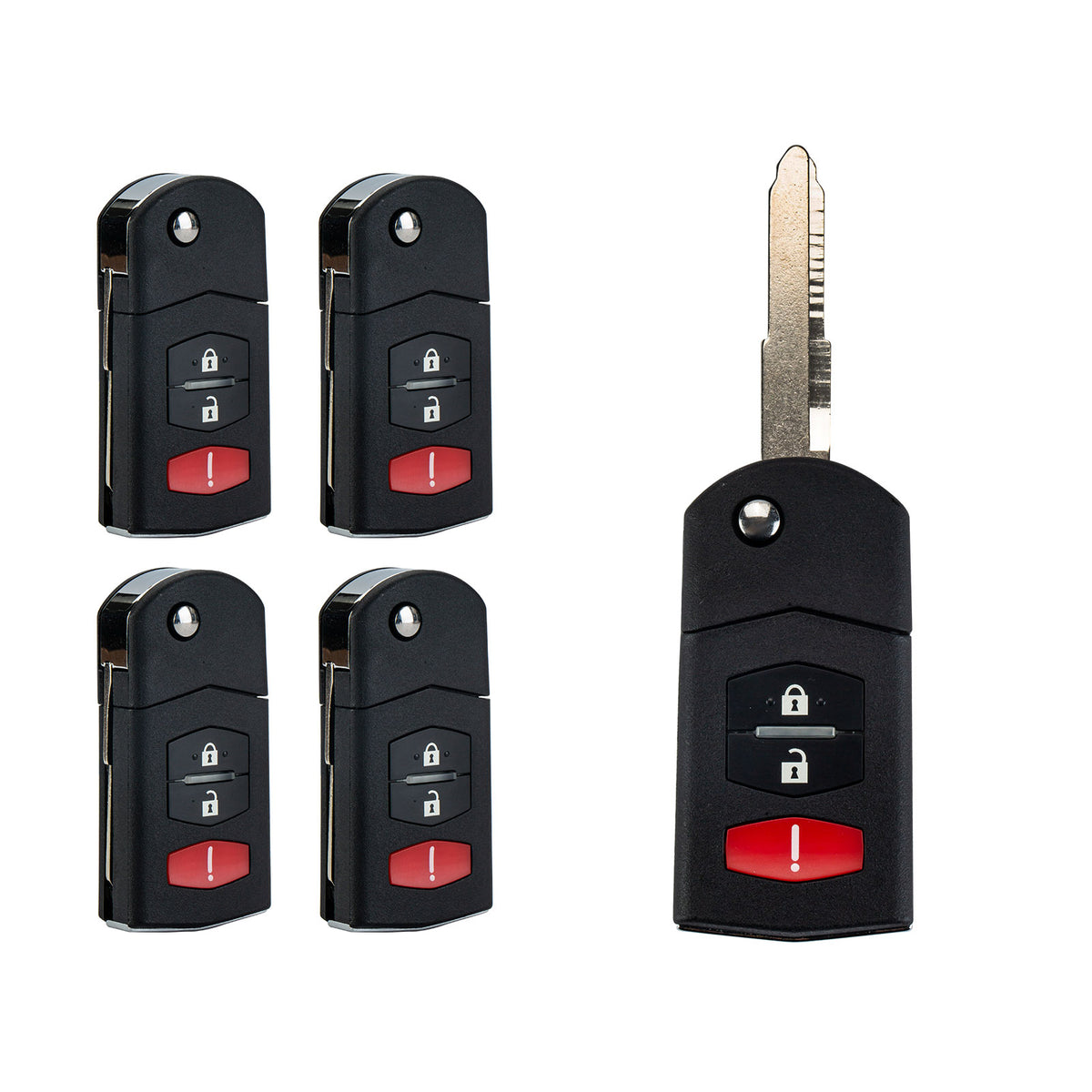 Lots of 5 Remote Car Key Fob Replacement for KPU41788 fits 2005 2006 2007 2008 2009 2010 Mazda 6