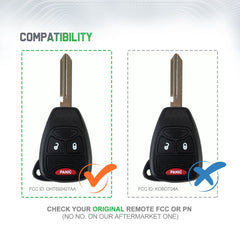 Lots of 5 Remote Car Key Fob Replacement for Dodge OHT692427AA M3N5WY72XX fits 2004 2005 2006 2007 2008 Durango