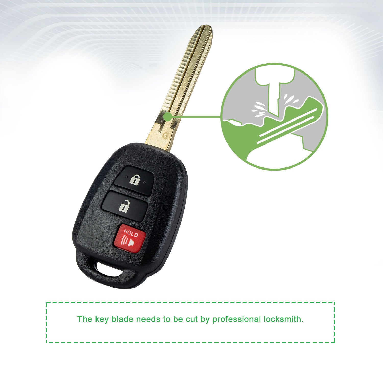 Extra-Partss Remote Car Key Fob Replacement for 2012 2013 2014 2015 2016 Toyota Prius C HYQ12BDM G Chip