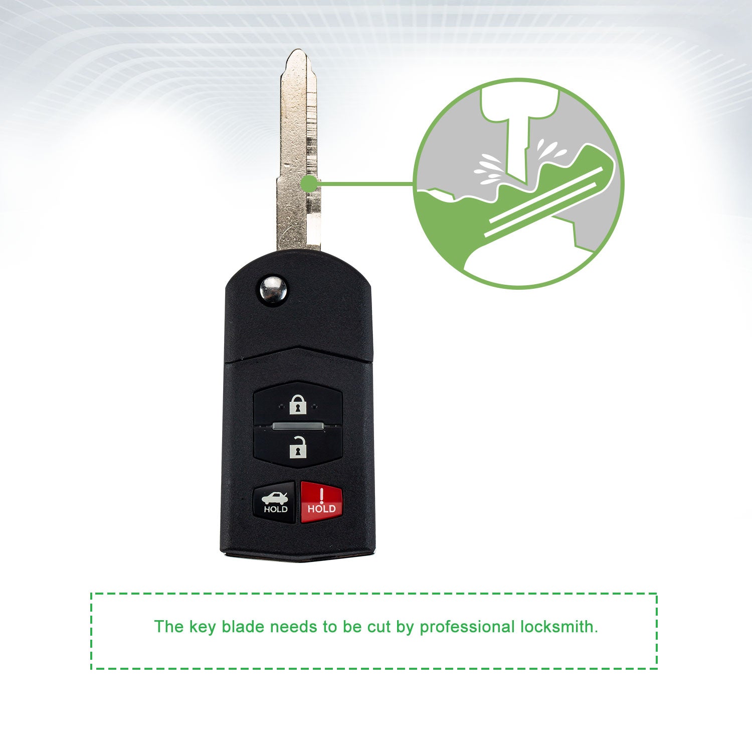 Lots of 10 Remote Car Key Fob Replacement for 2010 2011 2012 2013 Mazda 3 6 BGBX1T478SKE125-01 662F-SKE12501 4 Button