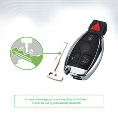 Extra-Partss Remote Car Key Fob Replacement for IYZ3312 IYZDC fits 2007 2008 2009 2010 2011 Mercedes-Benz ML350 ML450 ML550