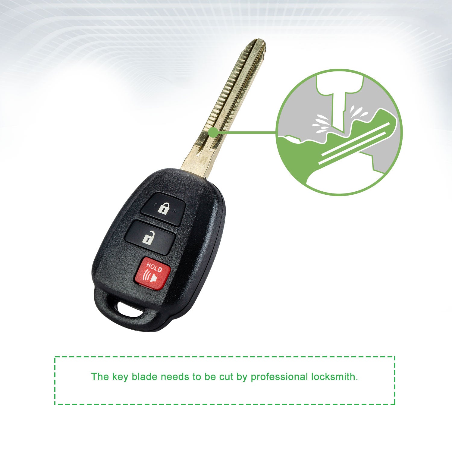 Extra-Partss Remote Car Key Fob Replacement for 2014 2015 2016 Toyota Prius HYQ12BEL H Chip