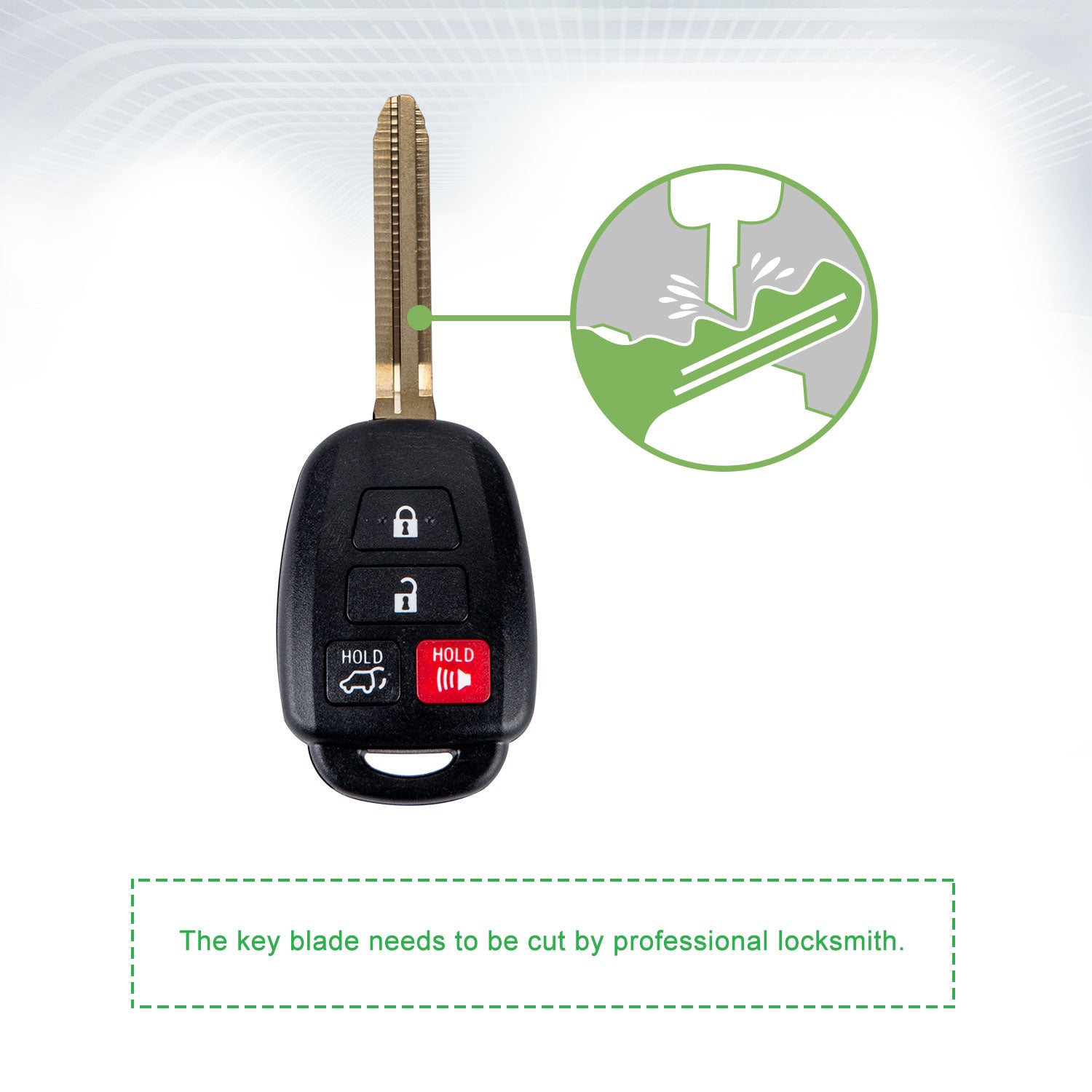 Extra-Partss Remote Car Key Fob Replacement for Toyota GQ4-52T fits 2014 2015 2016 2017 2018 2019 Highlander H Chip