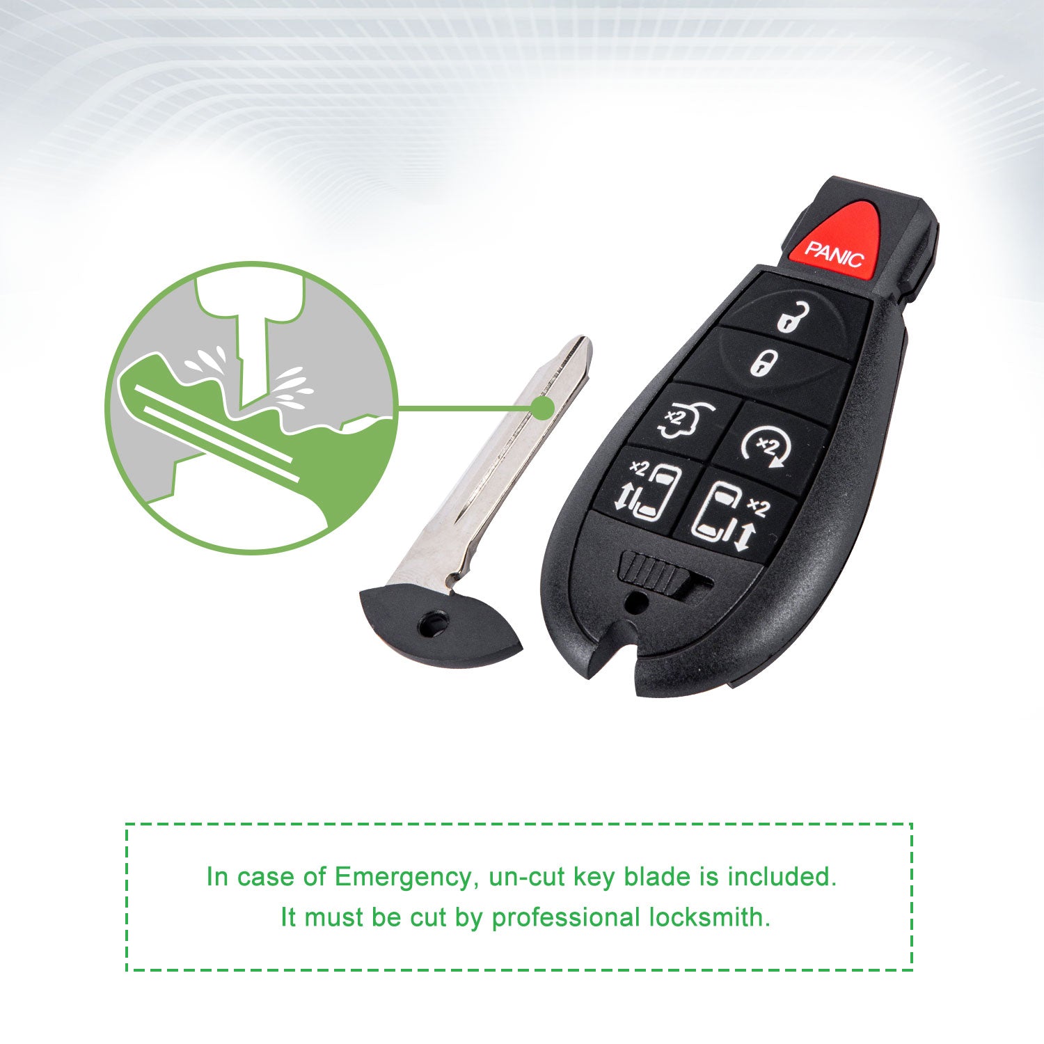 Extra-Partss Car Remote Fob Replacement for M3N5WY783X IYZ-C01C fits 2008 2009 2010 2011 2012 2013 2014 2015 2016 Chrysler Town and Country