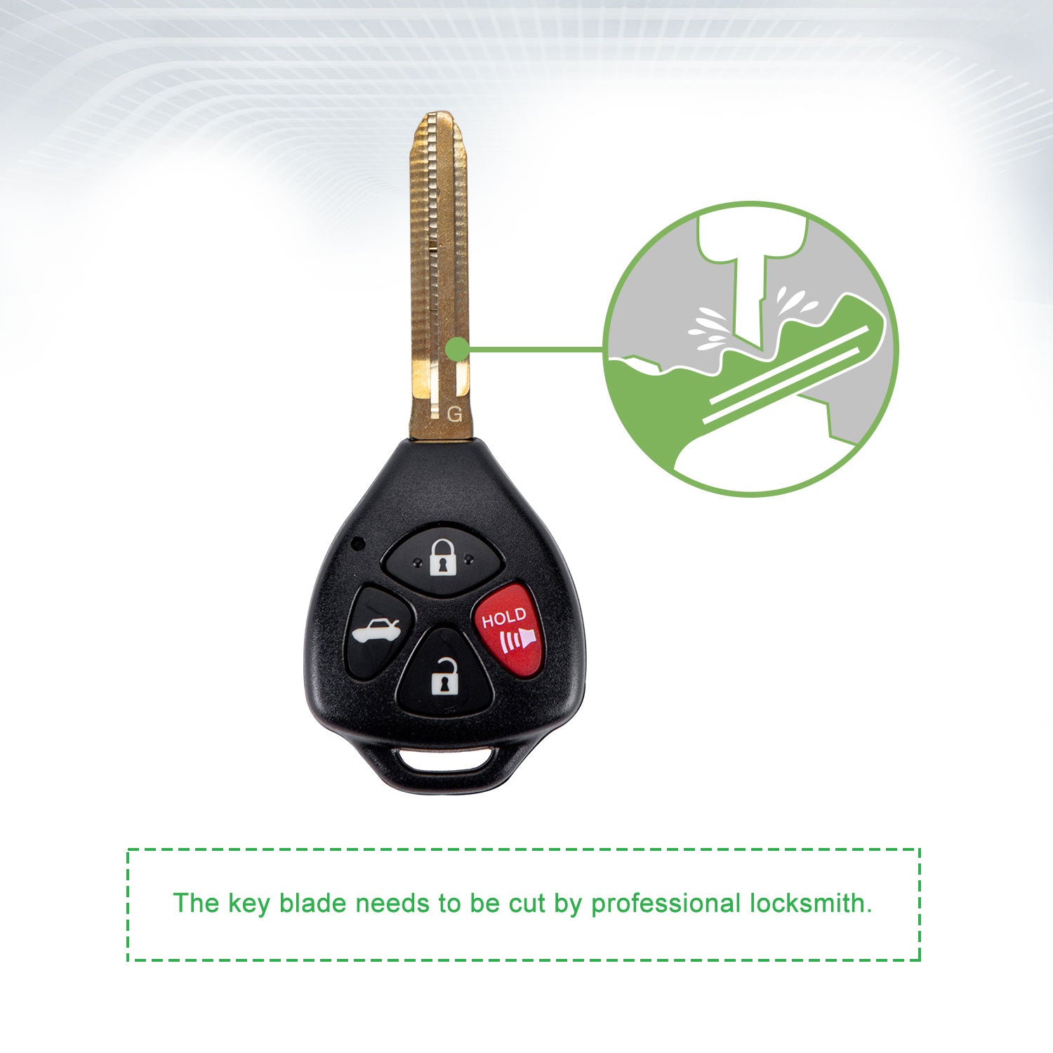 Extra-Partss Remote Car Key Fob Replacement for Toyota GQ4-29T G Chip fits 2010 2011 2012 2013 Corolla