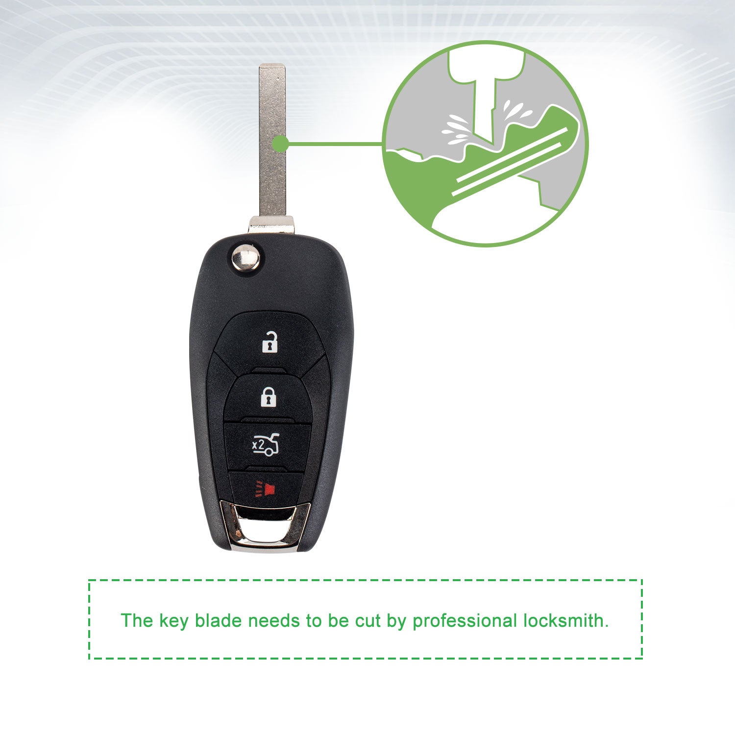 Extra-Partss Keyless Remote Car Key Fob Replacement for Chevy LXP-T004 433Mhz fits 2016 2017 2018 2019 Cruze XL8 Systems Only