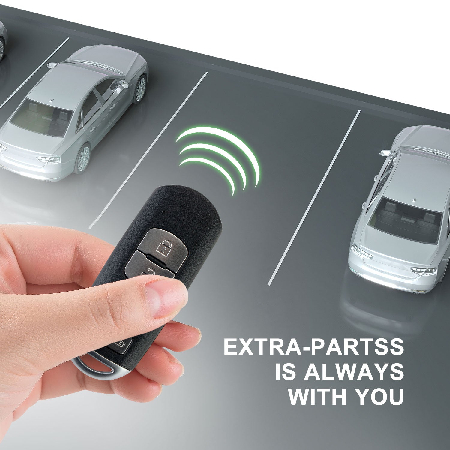 Extra-Partss Remote Car Key Fob Replacement for Mazda WAZSKE13D01 fits 2017 2018 CX-3 2013 2014 2015 2016 CX-5