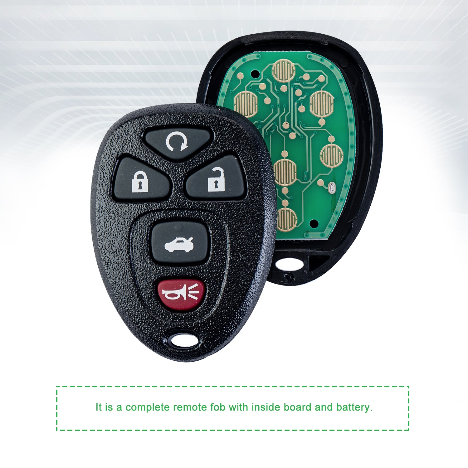 Extra-Partss Keyless Remote Car Key Fob Replacement for Lacrosse Cobalt Malibu G5 G6 Grand Prix Aura Sky 5 Button Remote KOBGT04A 22733524