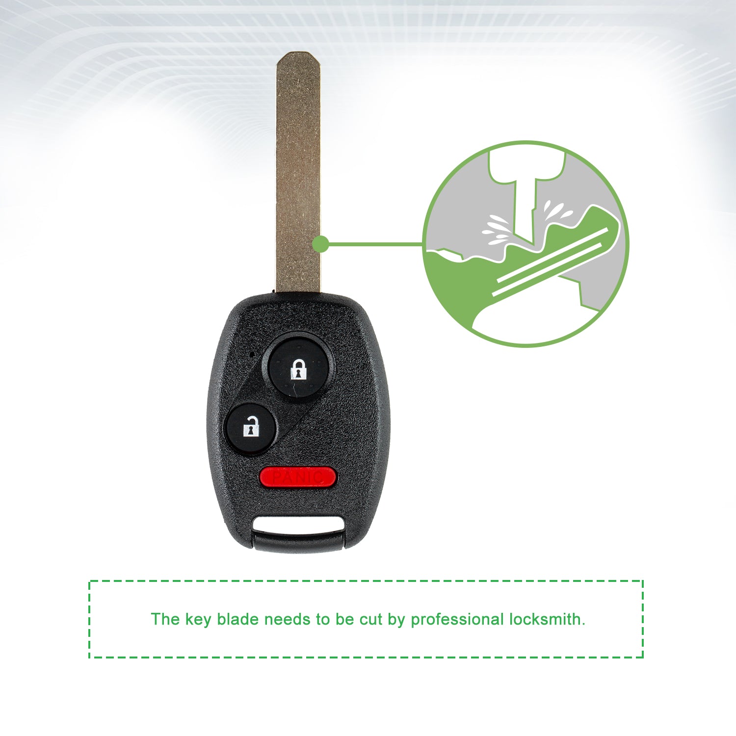 Lots of 5 Keyless Remote Car Key Fob Replacement for 2009 2010 2011 2012 2013 Honda FIT CR-V 3 Button MLBHLIK-1T